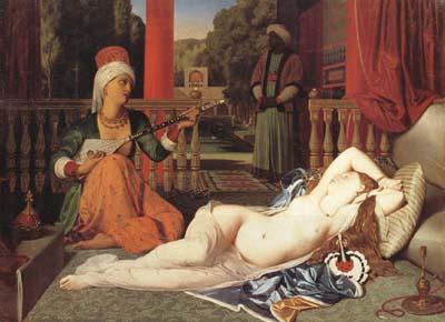 Jean Auguste Dominique Ingres Oadlisque with Female Slave (mk04)